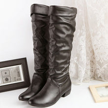 Asumer Plus size 2017 new arrive Mid-Calf Women Boots Black White Brown flat heels half boots spring autumn shoes