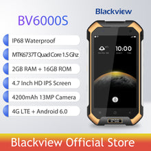 Blackview BV6000S Mobile phone 4.7 inch 1280x720 HD MT6737T Quad Core Android 6.0 2GB RAM 16GB ROM 8MP 4G LTE Waterproof IP68