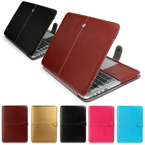 Fashion PU Leather Laptop Case For Apple Macbook Pro Air Retina 11 12 13 15 inch Ultrabook Notebook Cover bag for Mac book 13.3