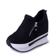 HEE GRAND Wedges Women Boots 2016 Platform Shoes Woman Creepers Slip On Ankle Boots Fashion Flats Casual Women Shoes XWD4722