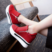 HEE GRAND Wedges Women Boots 2016 Platform Shoes Woman Creepers Slip On Ankle Boots Fashion Flats Casual Women Shoes XWD4722