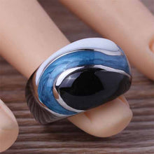 Top Quality Stainless Steel Multi-Color Enamel Women's Cocktail Finger Rings Charm Nice Fashion Jewelry New 2016 Size 6-11(A569)