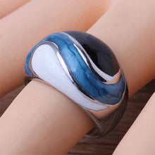 Top Quality Stainless Steel Multi-Color Enamel Women's Cocktail Finger Rings Charm Nice Fashion Jewelry New 2016 Size 6-11(A569)
