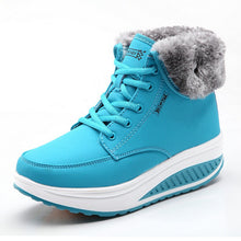Women Snow boots Wedges Ankle Boots Fashion Slimming Swing Shoes Plush Solid Round Toe Platform Shoes Lady Casual Winter Boots